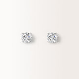 Boucles d'oreilles Infini 2 carats en or blanc et diamant de synthèse