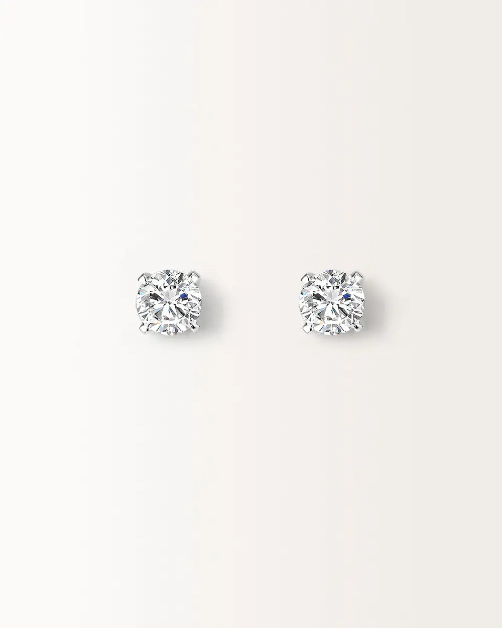 Boucles d'oreilles Infini 2 carats en or blanc et diamant de synthèse