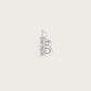 Lettre B en Or Blanc 