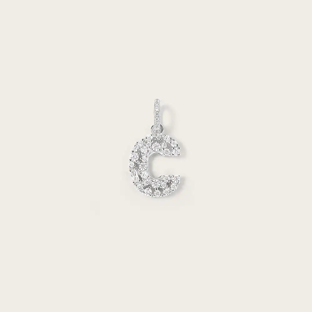 Lettre C Or Blanc