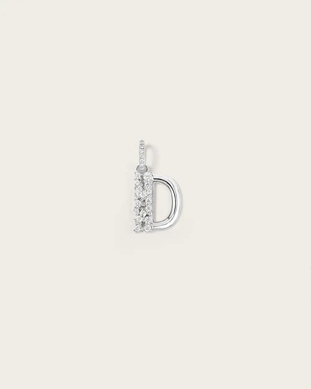 Lettre D en Or Blanc 
