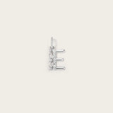 Lettre E en Or Blanc