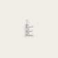 Lettre E en Or Blanc