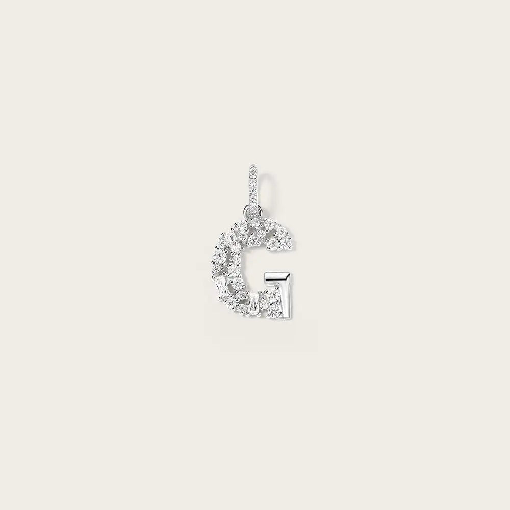 Lettre G en Or Blanc