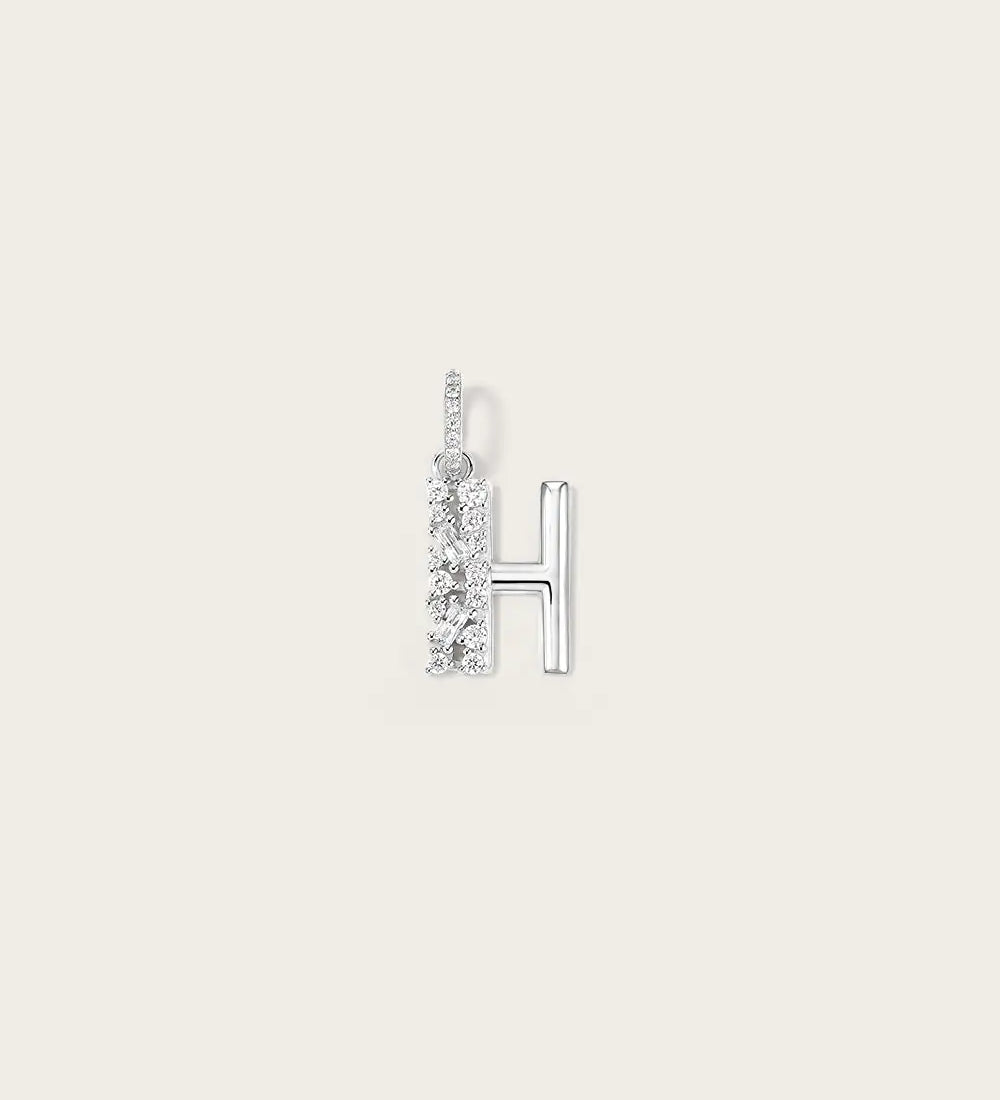 Lettre H en Or Blanc