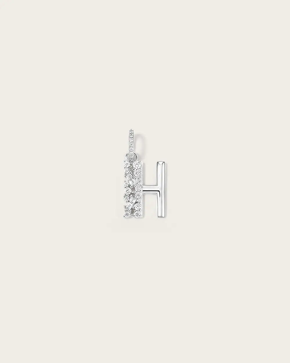 Lettre H en Or Blanc