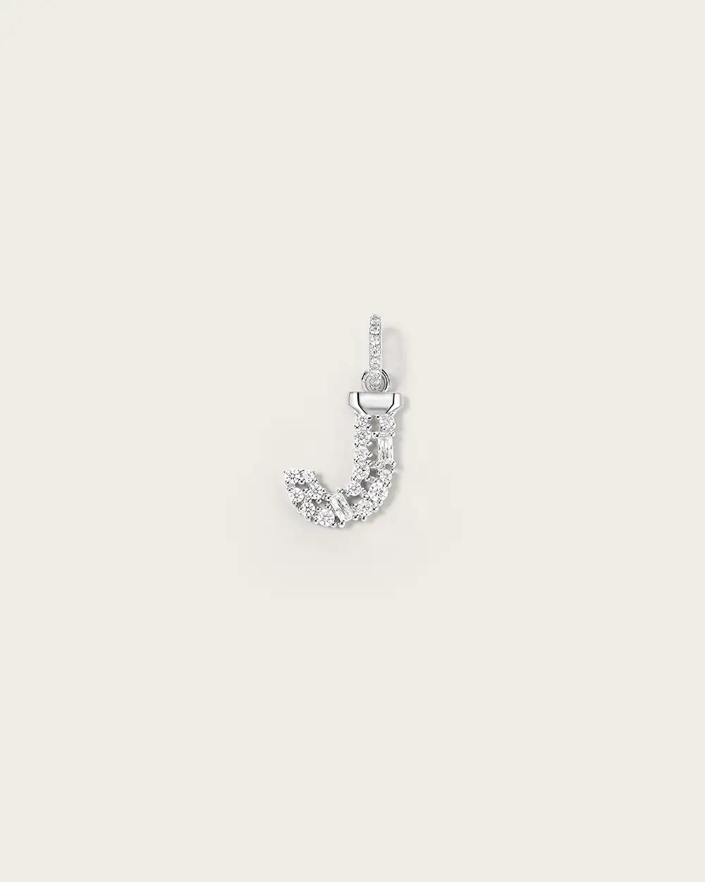 Lettre J en Or Blanc