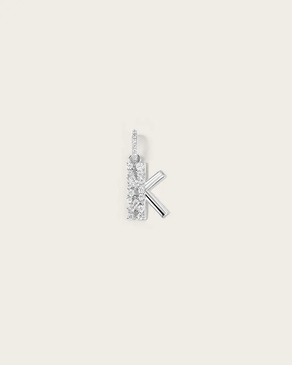 Lettre K en Or Blanc