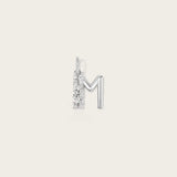 Lettre M en Or Blanc