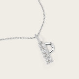 Pendentif P Or Blanc