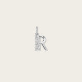 Lettre R en Or Blanc 