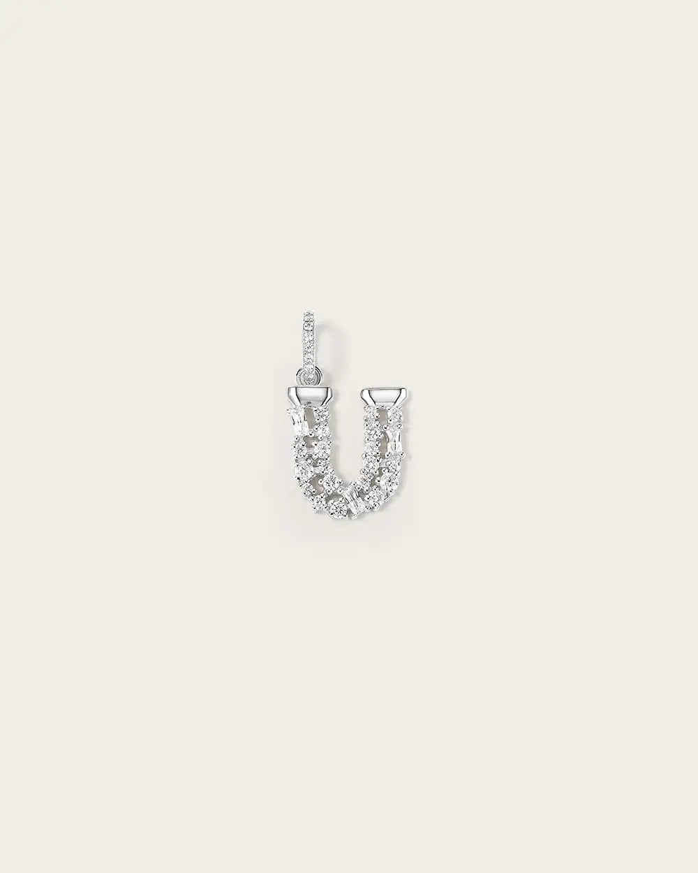 Lettre U en Or Blanc 