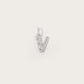 Lettre V en Or Blanc 