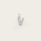 Lettre V en Or Blanc 