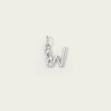 Lettre W en Or Blanc 