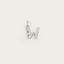 Lettre W en Or Blanc 
