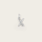 Lettre X en Or Blanc 