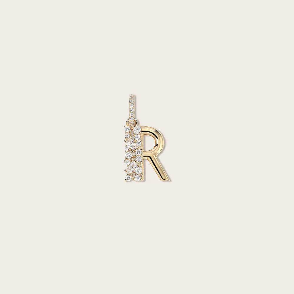 Lettre R en Or Jaune 