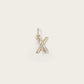 Lettre X en Or Jaune 