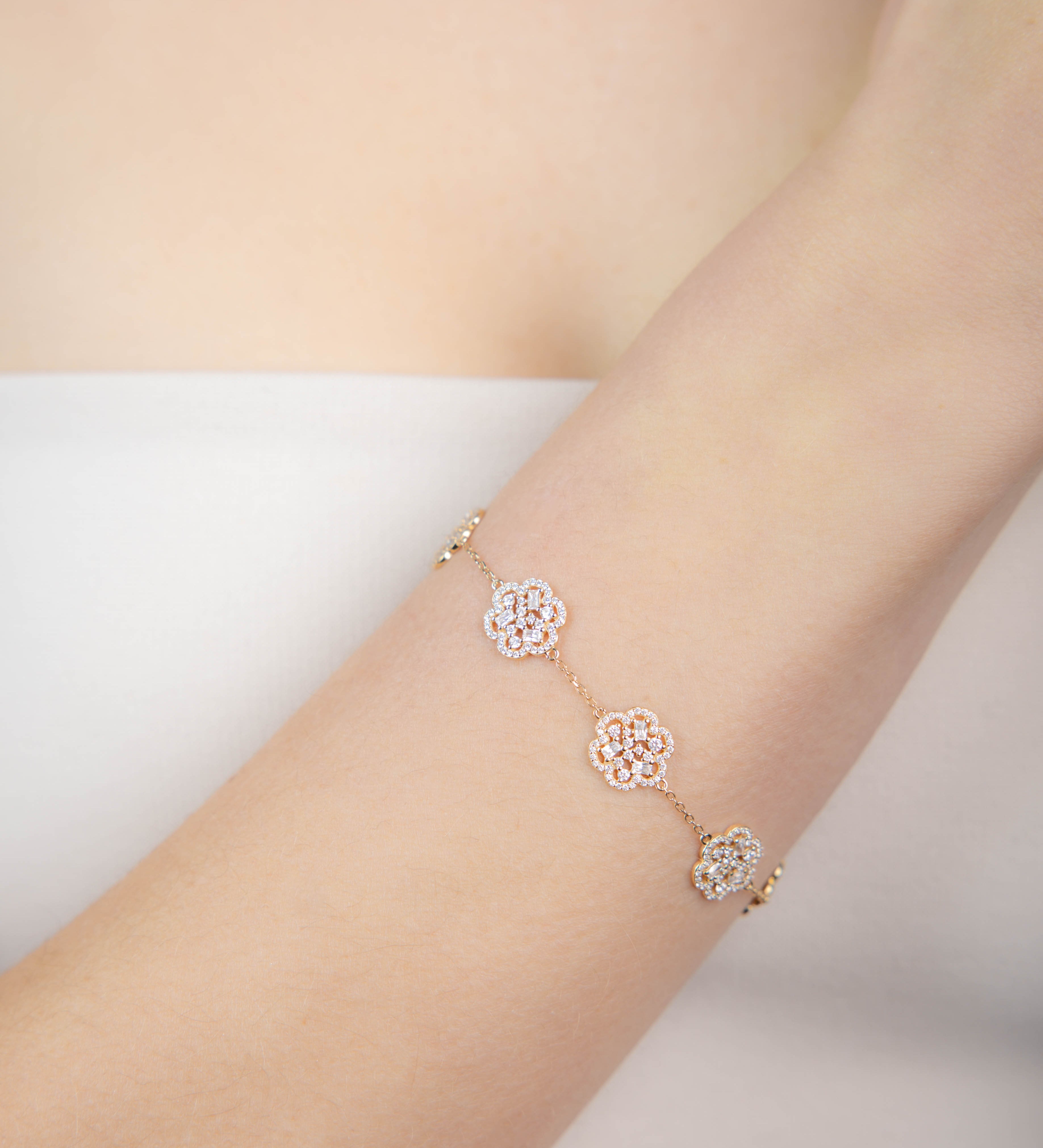 Bracelet Baby Flora Or Jaune