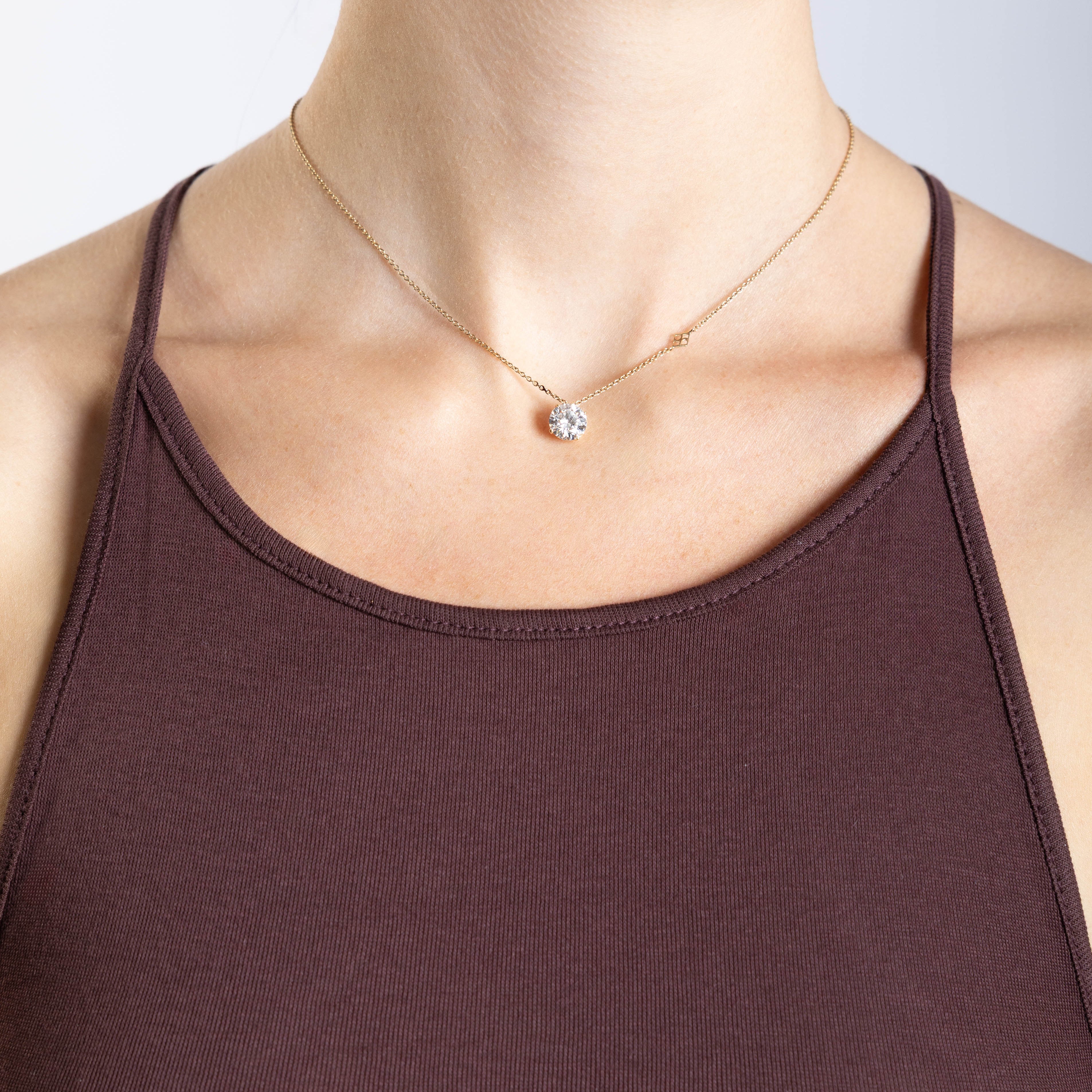 Collier Infini 2 carats Or Jaune