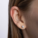 Boucles d'oreilles Infini 1 carat Or Jaune et diamant de synthèse