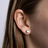 Boucles d'oreilles Infini 2 carats en or blanc et diamant de synthèse