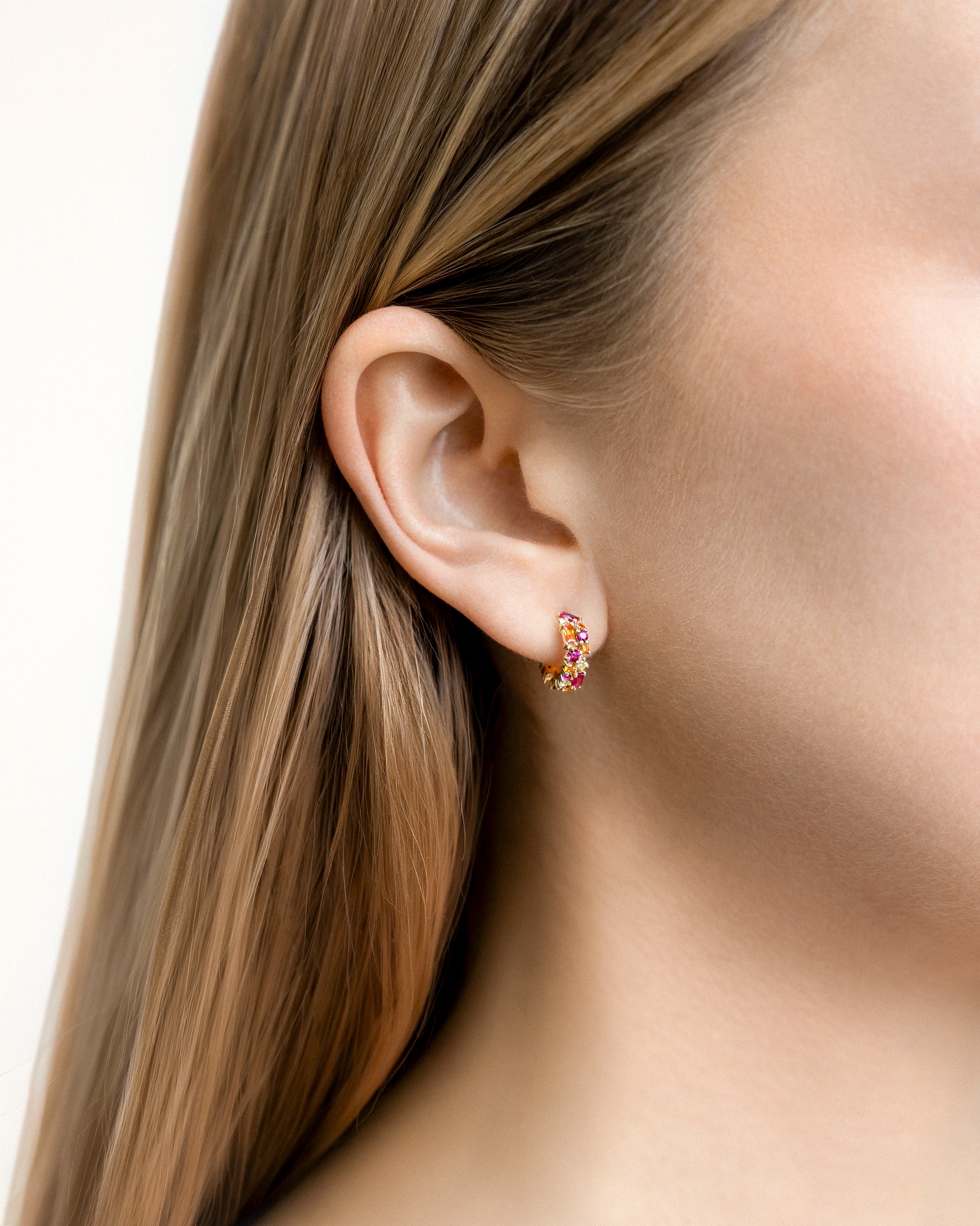 Boucles d'oreilles Ophélie Créoles Rosée