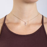 Collier Initiale X porté