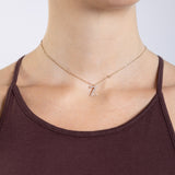 Collier Initiale Z porté