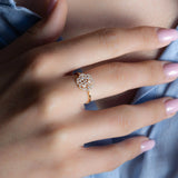 Bague Baby Flora en or jaune 