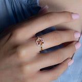 Bague Baby Flora Rosée en or jaune 