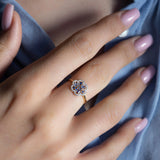 Bague Baby Flora Bleue en or jaune 