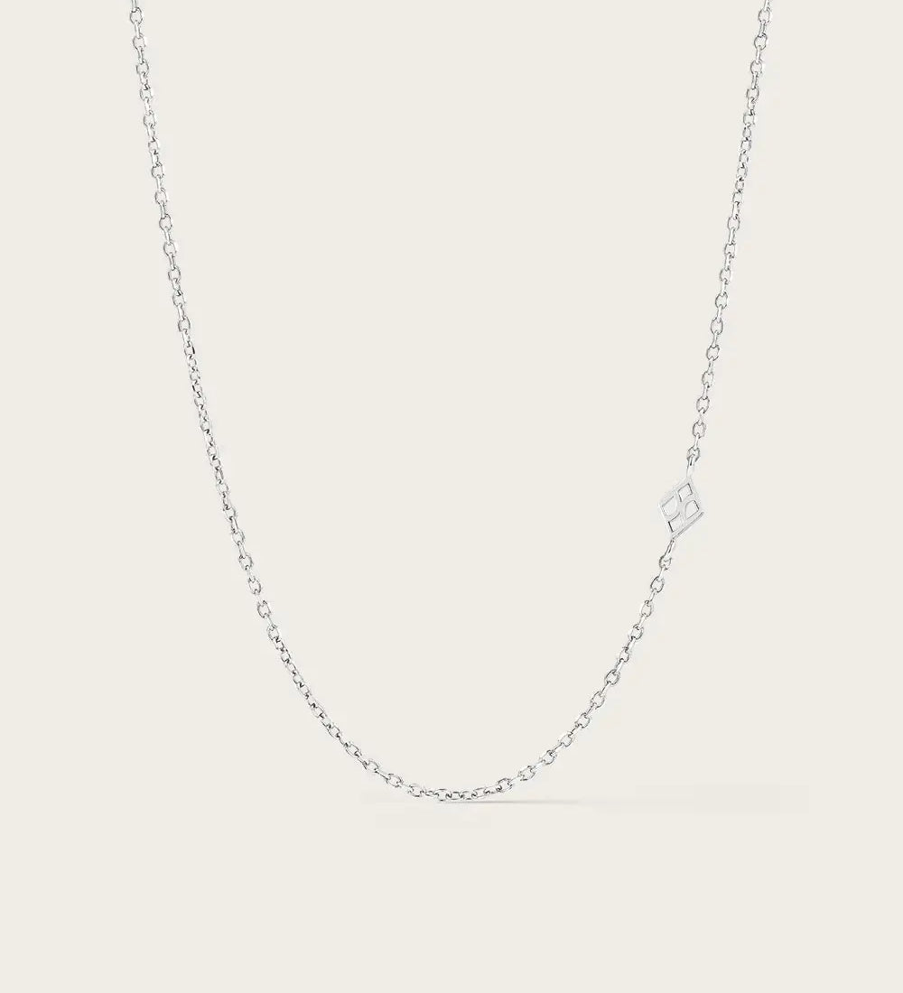 Chaine fine en Or Blanc 