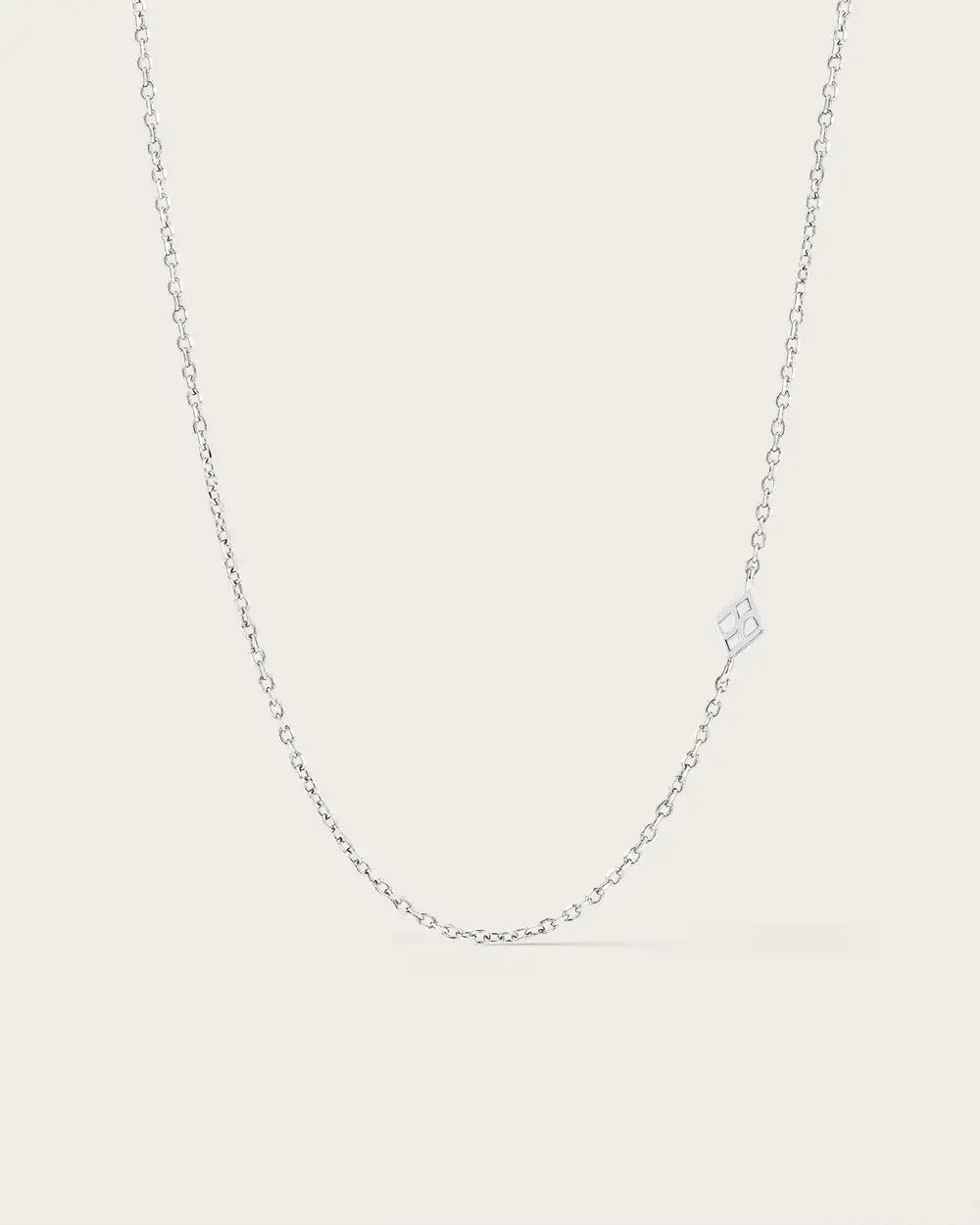 Chaine fine en Or Blanc 