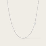 Chaine fine en Or Blanc 