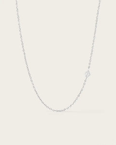 Chaine fine en Or Blanc 