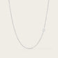 Chaine fine en Or Blanc 