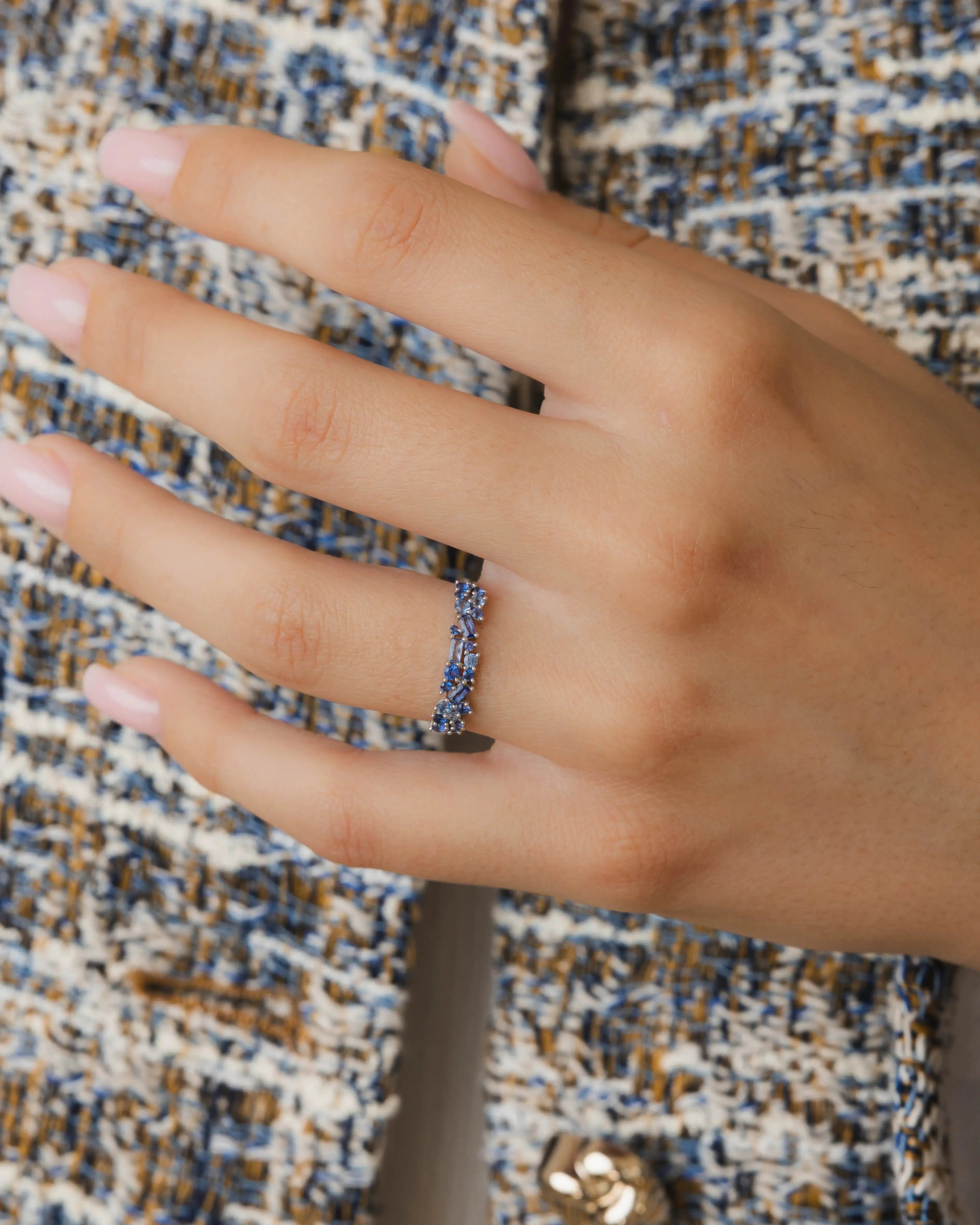 Bague Ophélie Bleue Or Blanc
