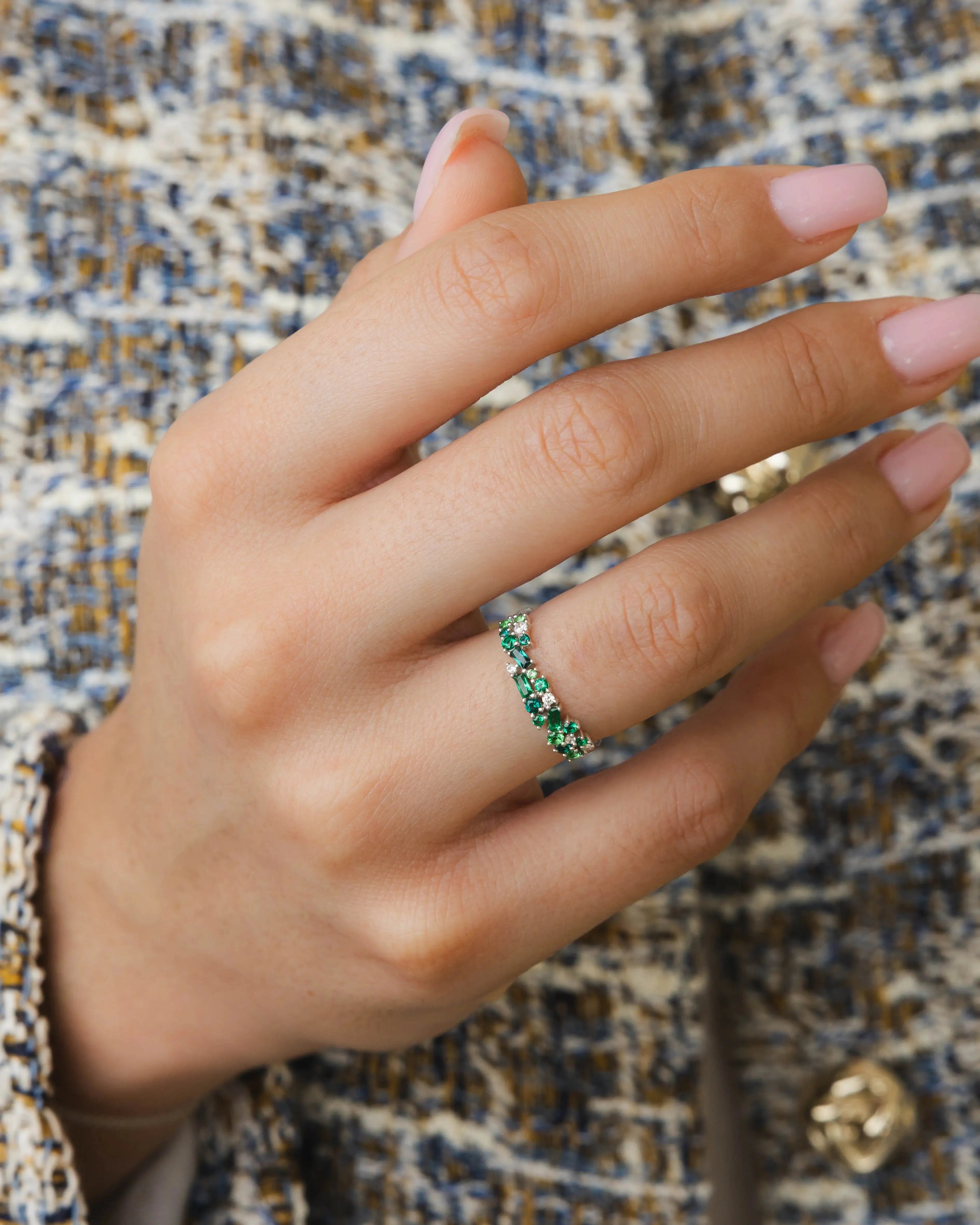 Bague Ophélie Olive Or Blanc