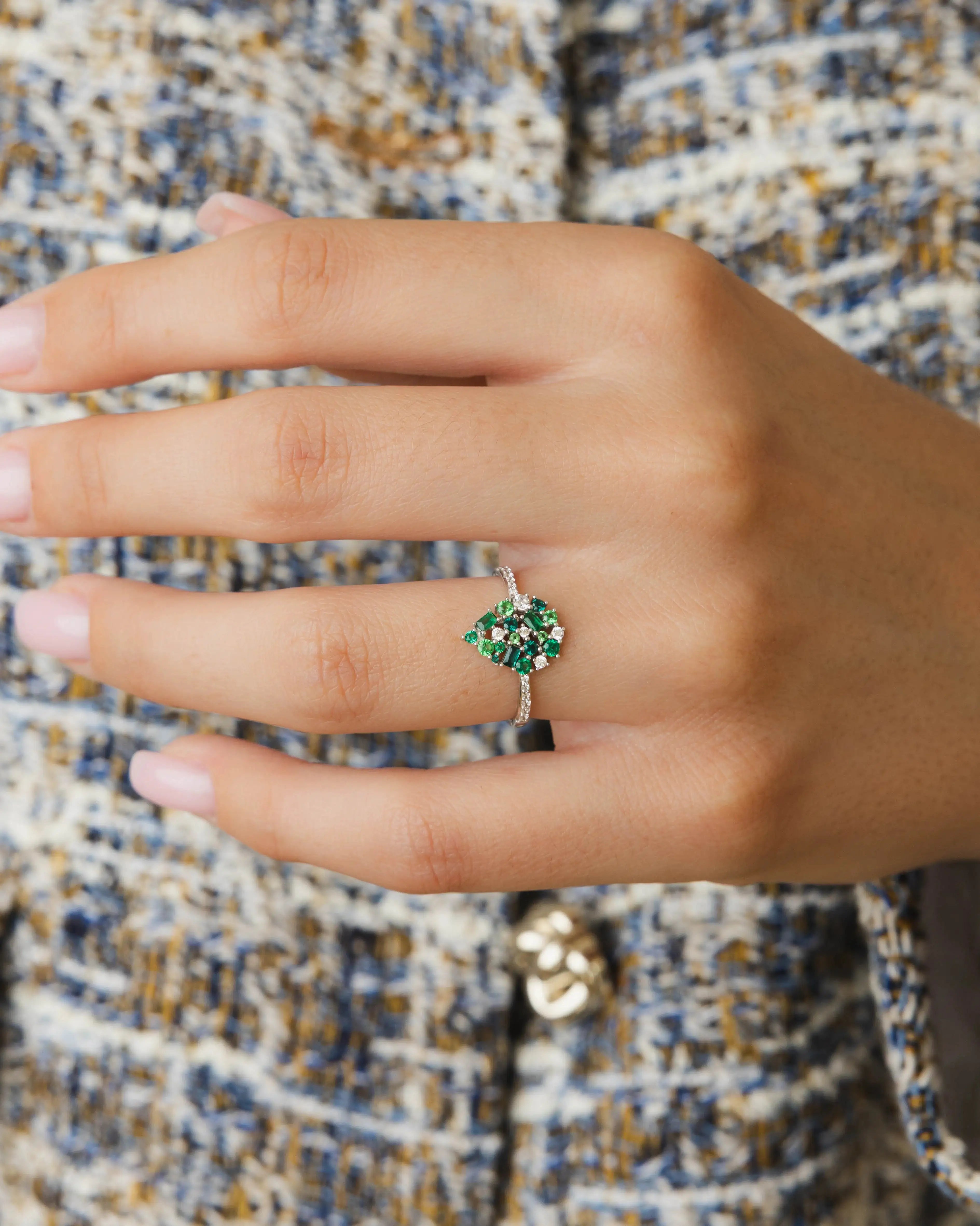 Bague Paloma Olive Or Blanc