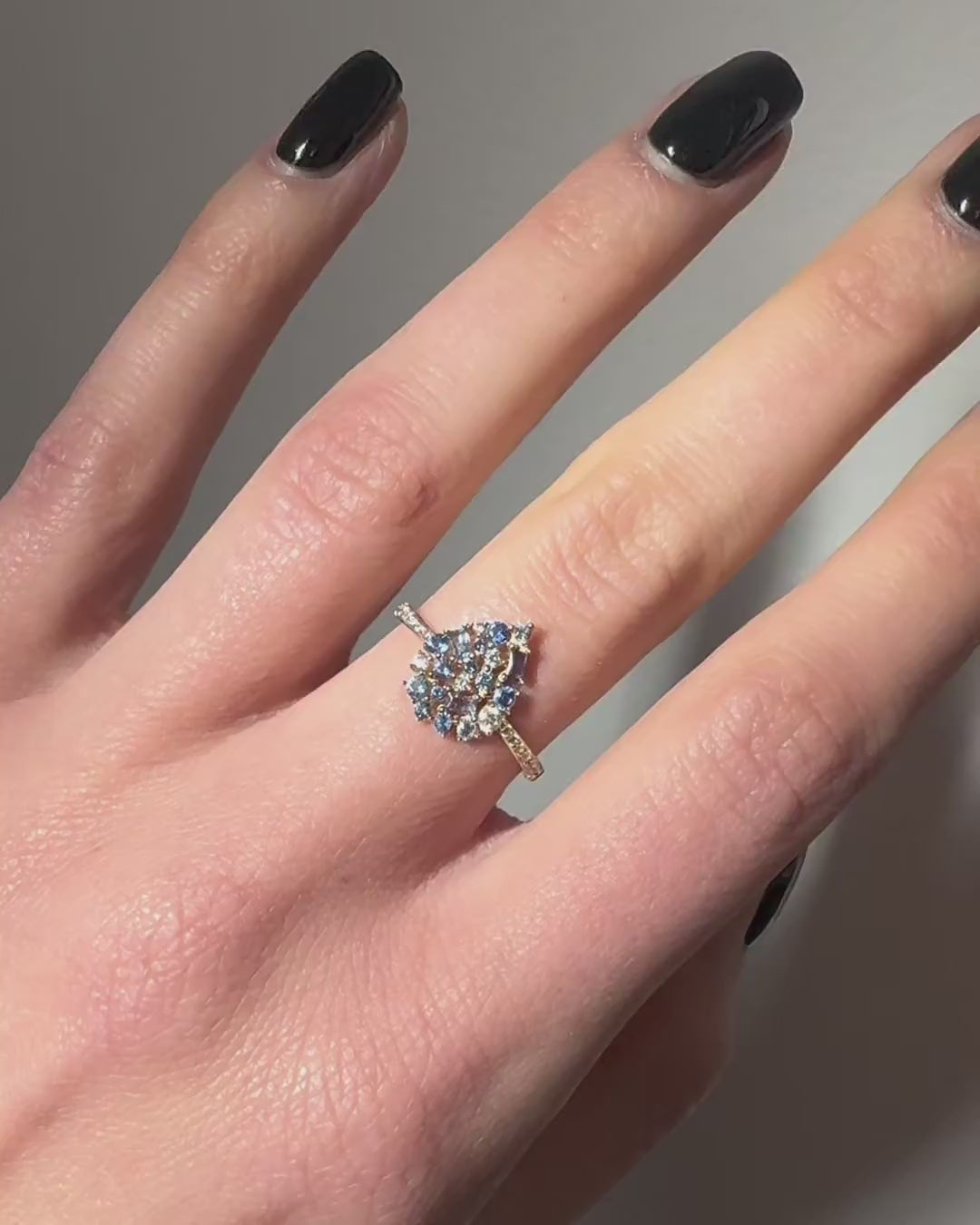 Bague Paloma Bleue en or jaune