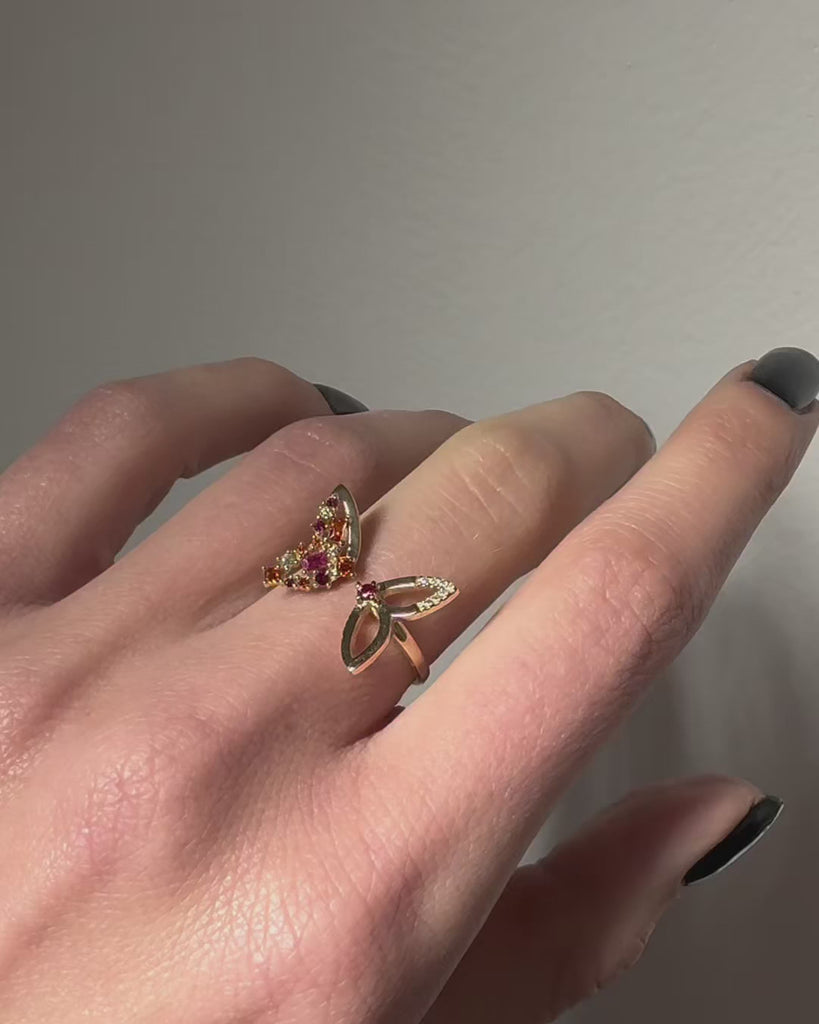 Bague Lila Rosée en Or Jaune